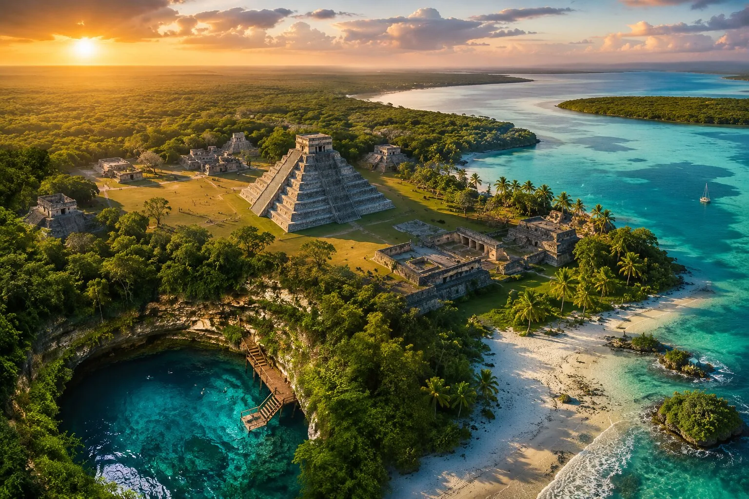 El Sur de México — Chichén Itzá, cenotes y Bacalar